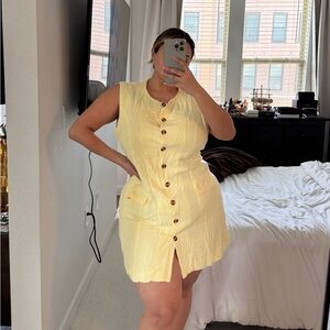 Peppermayo Sunny Yellow Sleeveless Mini Dress